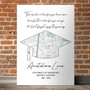 Graduation Custom Canvas Wall Art, Graduation Gift for Friend, Canvas Home Decor, Living Room Wall Hanging, Personalized Wall Print