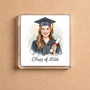Watercolor Graduation Portrait Acrylic Photo Magnet Keepsake