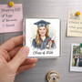 Watercolor Graduation Portrait Acrylic Photo Magnet Keepsake