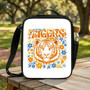 Custom Floral Mascot Lunch Bag - Middle School Spirit Style Lunch Box Bag