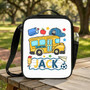 Personalized School Bus Lunch Bag - Cute Kids Back To School Style Lunch Box Bag Personalized School Bus Lunch Bag - Cute Kids Back To School Style Lunch Box Bag