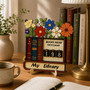 Floral Book Read Tracker - Cute Bookshelf Decor for Readers
