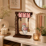 Wooden Ghost Book Read Tracker - Spooky Books Read This Year Decor