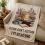 Cat Book Lover Blanket - Reading Gift for Teachers & Readers