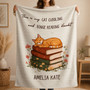 Cat Mom Book Lover Blanket - Cozy Reader Gift