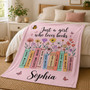 Just a Girl Who Loves Books Blanket - Personalized Gift
