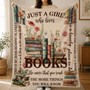 Just a Girl Who Loves Books Blanket - Reader Gift Decor Just a Girl Who Loves Books Blanket - Reader Gift Decor