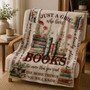 Just a Girl Who Loves Books Blanket - Reader Gift Decor Just a Girl Who Loves Books Blanket - Reader Gift Decor