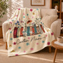 Personalized Floral Book Blanket - Custom Reader Name Gift