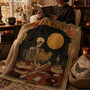 Skeleton Reading Blanket - Gothic Book Lover Gift for Readers