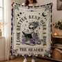 Spicy Reader Blanket - Gothic Skeleton Book Lover Gift
