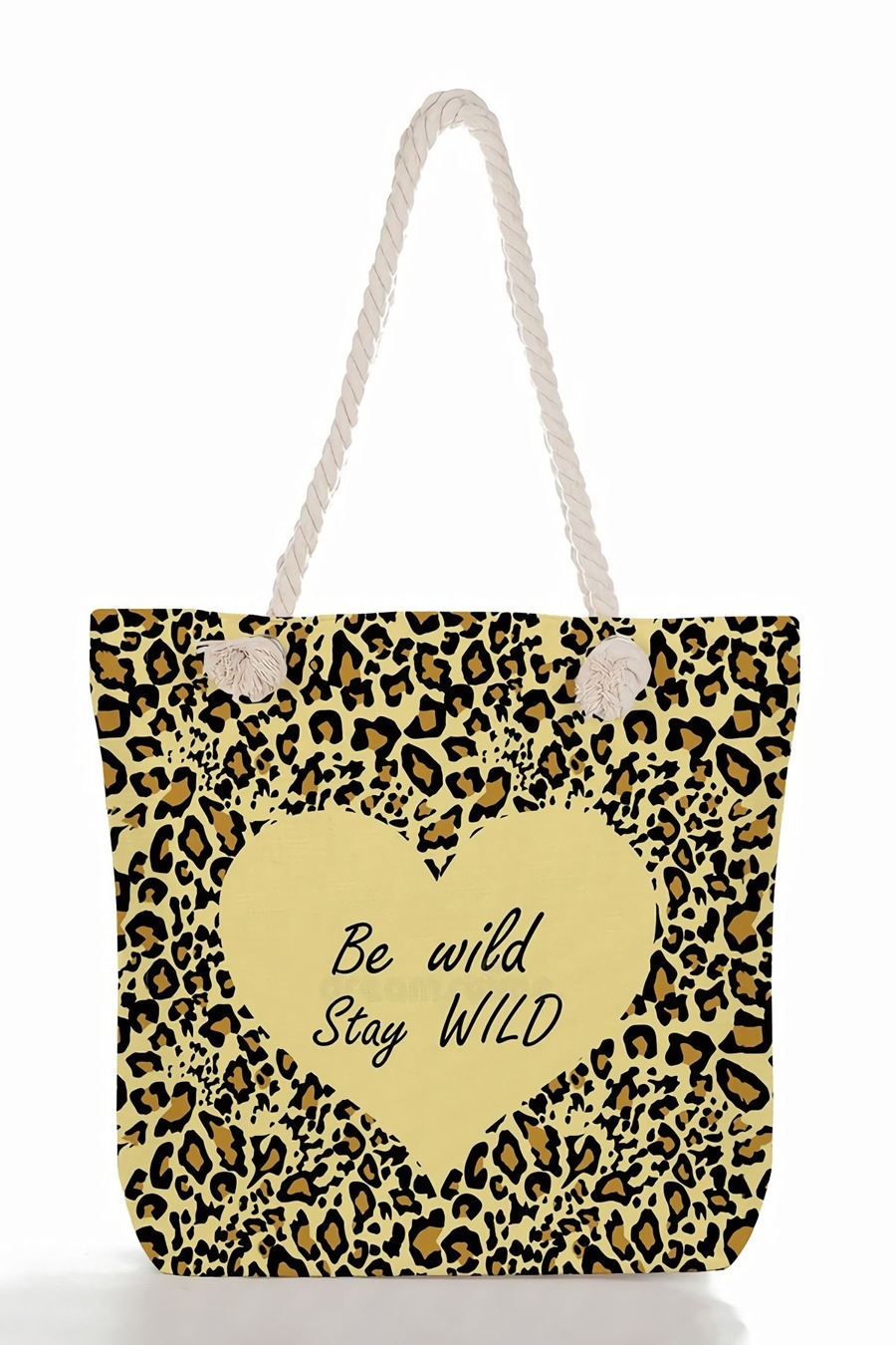 Stylish New Two Colors Leopard Printing High-Capacity Zip-Up Shoulder Canvas Bag 42Cm(L)* 10Cm(W)* 37Cm(H)