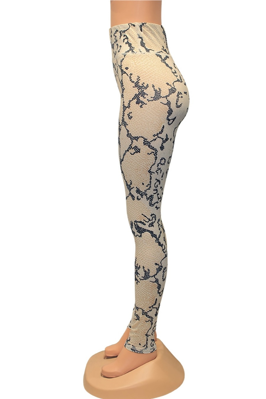 S-2Xl Spring & Summer New Plus Size Snake Printing Stretch High Waist Stylish Sexy Leggings