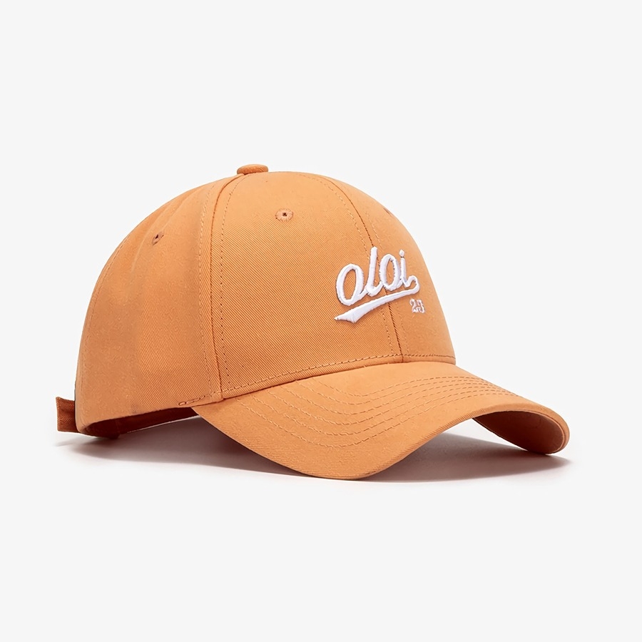 Summer New Fashion 8 Colors Letter Three-Dimensional Embroidery Outdoor Bent Eaves Adjustable Shaded Baseball Cap 56-59Cm