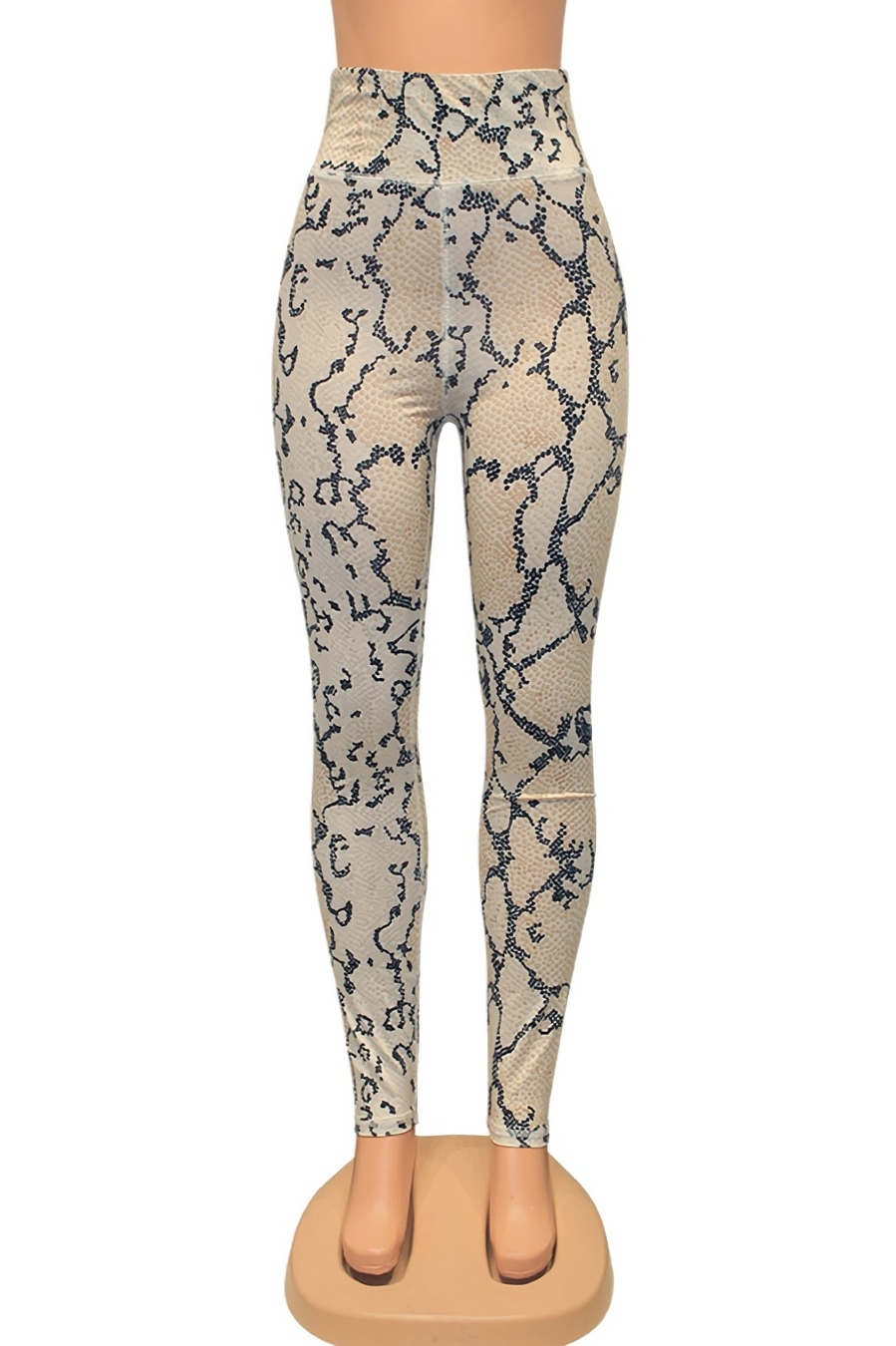 S-2Xl Spring & Summer New Plus Size Snake Printing Stretch High Waist Stylish Sexy Leggings