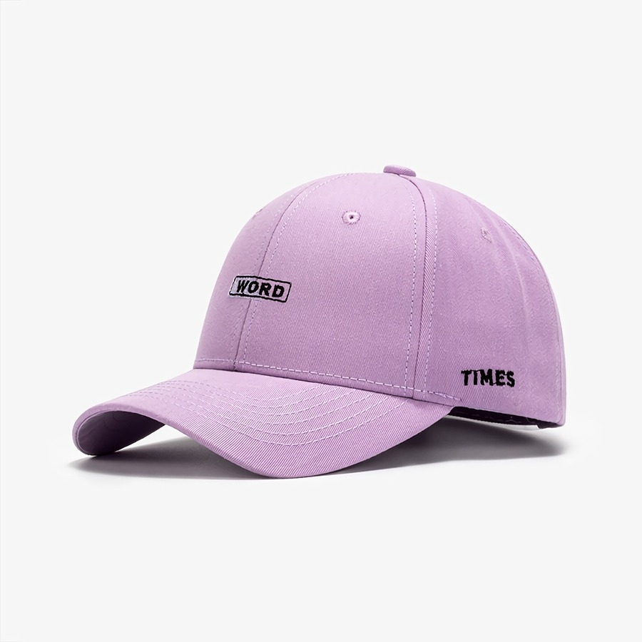 Summer New Fashion 9 Colors Letter "Word" Embroidery Outdoor All-Matched Adjustable Shaded Baseball Cap 56-59Cm