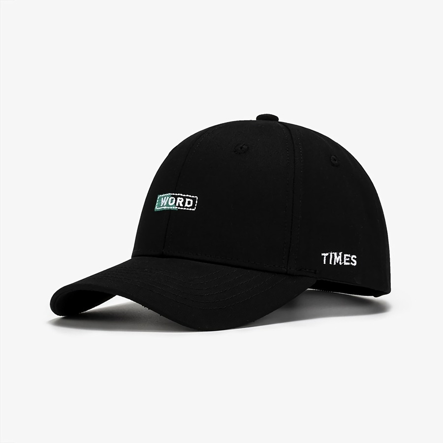 Summer New Fashion 9 Colors Letter "Word" Embroidery Outdoor All-Matched Adjustable Shaded Baseball Cap 56-59Cm