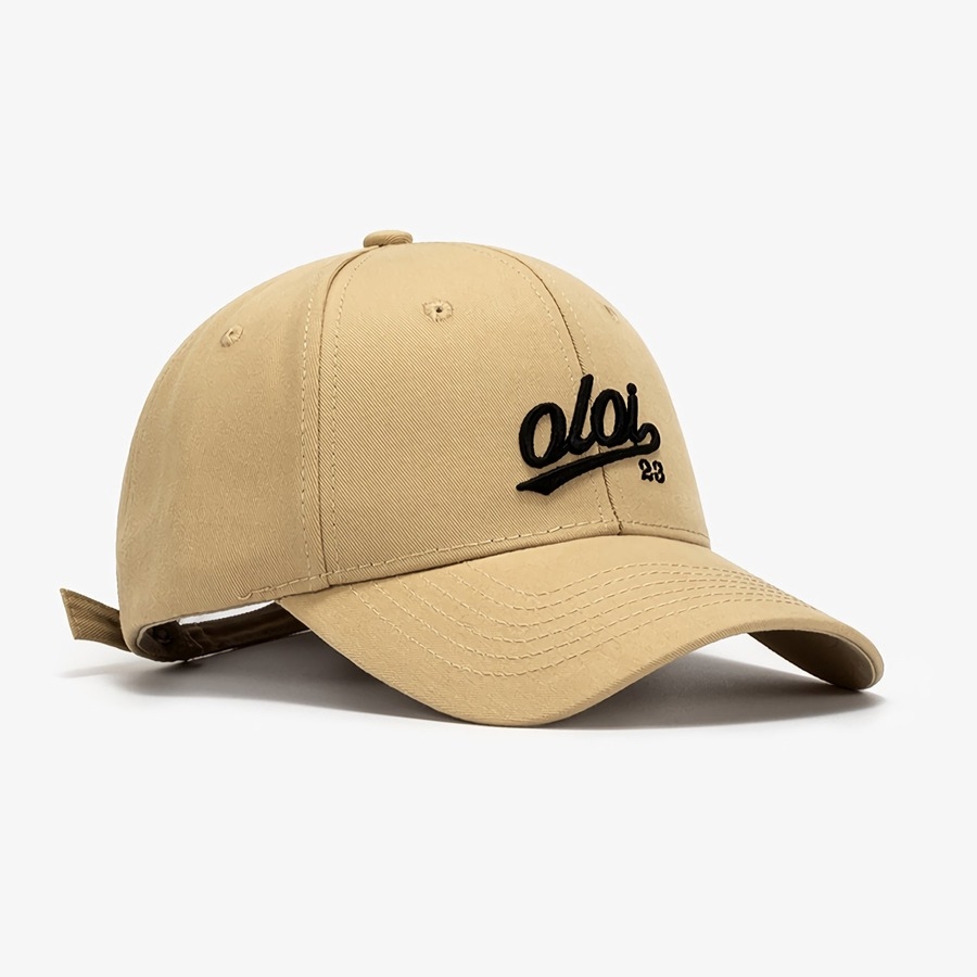 Summer New Fashion 8 Colors Letter Three-Dimensional Embroidery Outdoor Bent Eaves Adjustable Shaded Baseball Cap 56-59Cm