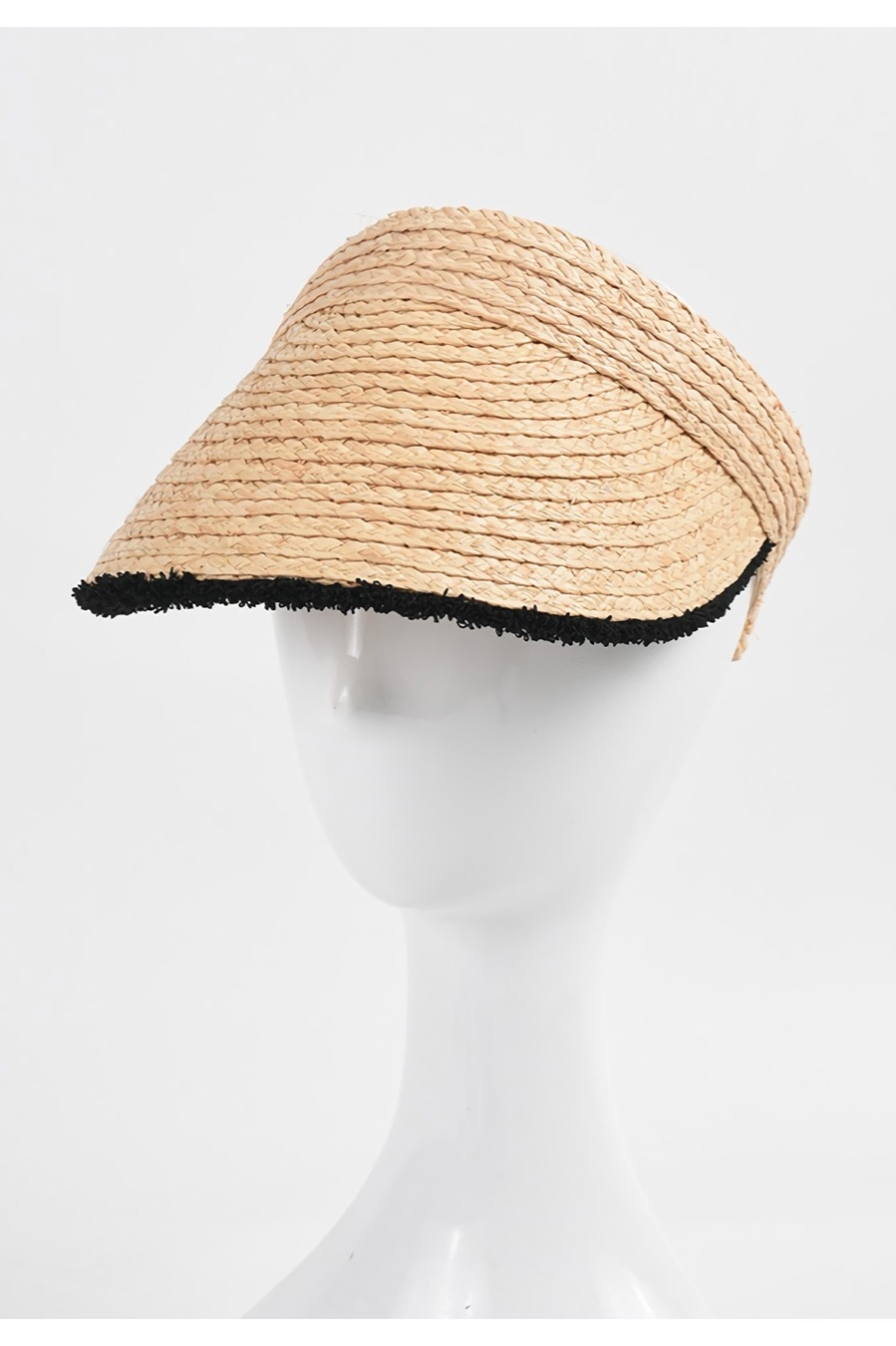 One Pc Summer New 2 Colors Beach Empty Top Sun Protection Raffia Raw Edge Foldable Vacation Style Straw Hat 56-58Cm