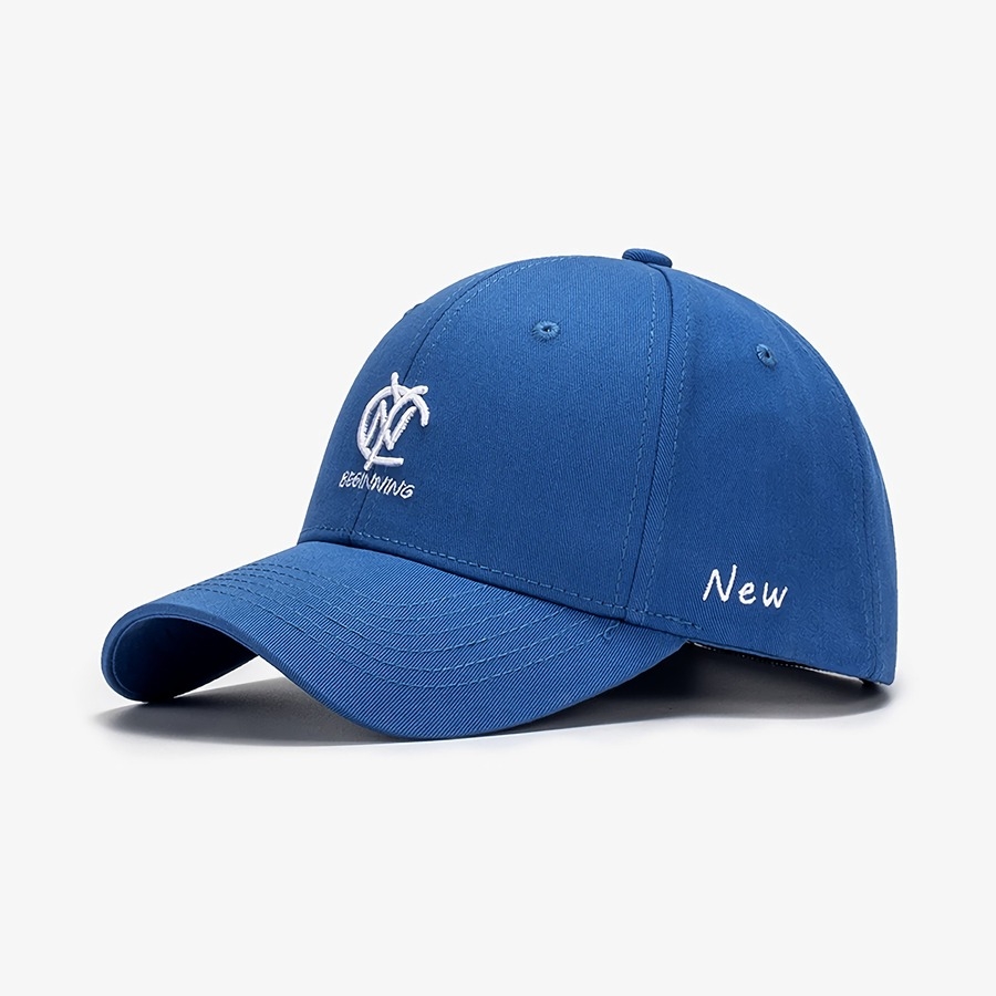 Spring Summer New 9 Colors Letter Embroidery Bent Eaves Outdoor Adjustable Shaded Baseball Cap 56-59Cm