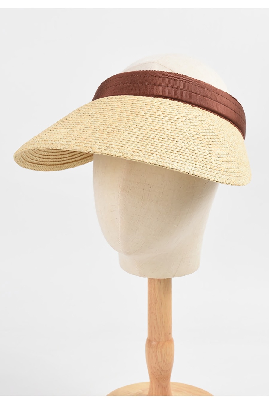 One Pc Summer New 3 Colors Beach Empty Top Raffia Sun Protection Casual Big Eaves Holiday Style Straw Hat 56-58Cm