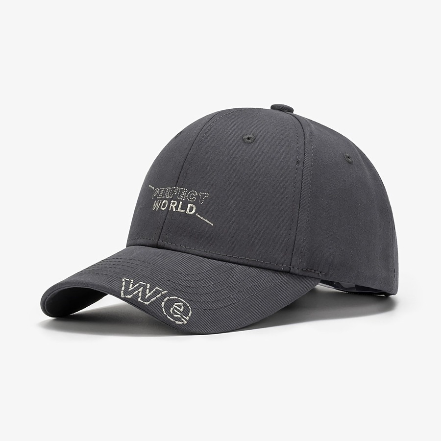 Summer New Fashion 7 Colors Letter 'We' Embroidery All-Matched Outdoor Bent Eaves Adjustable Sun Protection Baseball Cap 56-59Cm