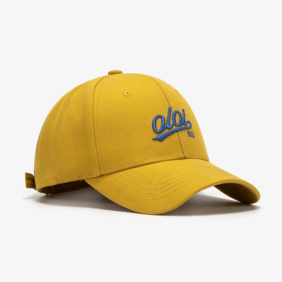 Summer New Fashion 8 Colors Letter Three-Dimensional Embroidery Outdoor Bent Eaves Adjustable Shaded Baseball Cap 56-59Cm