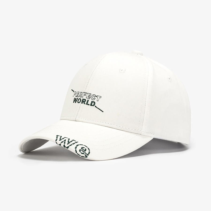 Summer New Fashion 7 Colors Letter 'We' Embroidery All-Matched Outdoor Bent Eaves Adjustable Sun Protection Baseball Cap 56-59Cm