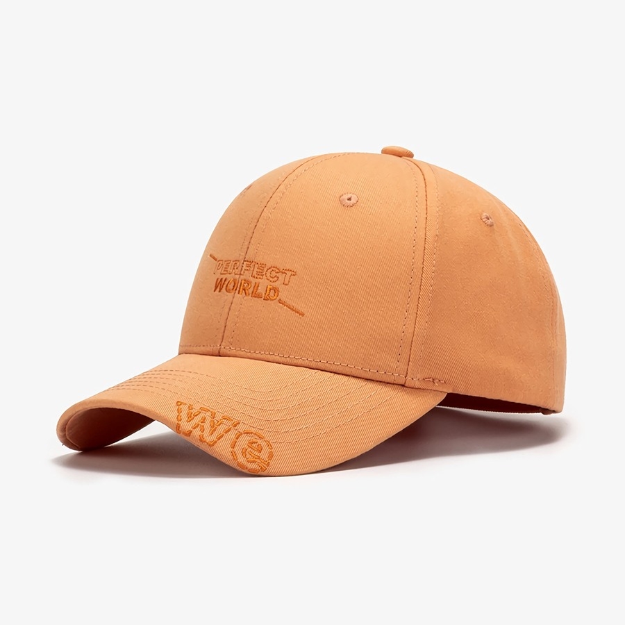 Summer New Fashion 7 Colors Letter 'We' Embroidery All-Matched Outdoor Bent Eaves Adjustable Sun Protection Baseball Cap 56-59Cm