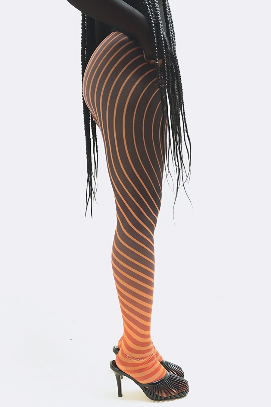 Summer New Stylish Gradient Stripe Printing Stretch Slim Sexy Leggings