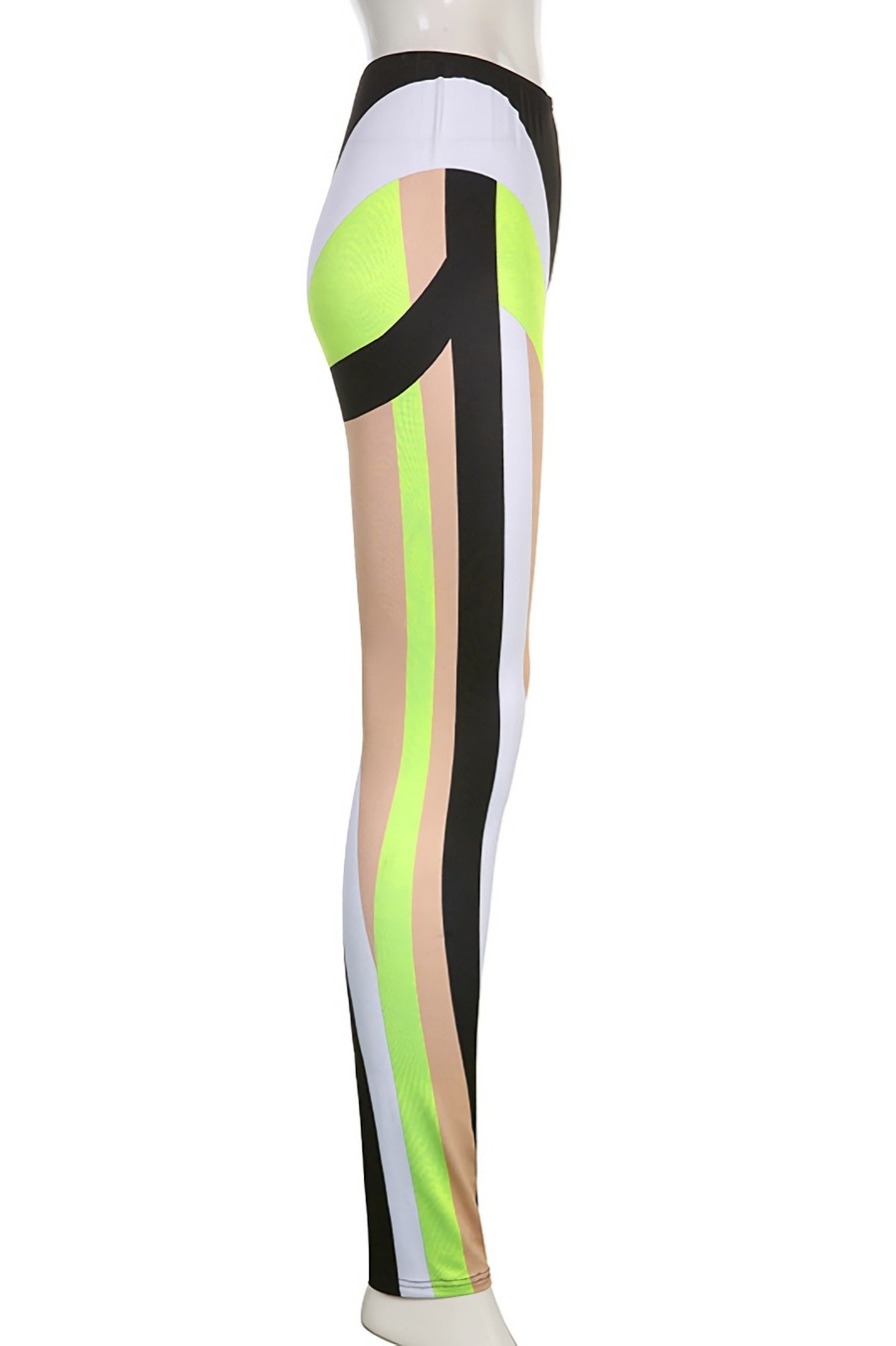 Spring & Summer New Contrast Color Fixed Printing Stretch Tight Nightclub Stylish Leggings