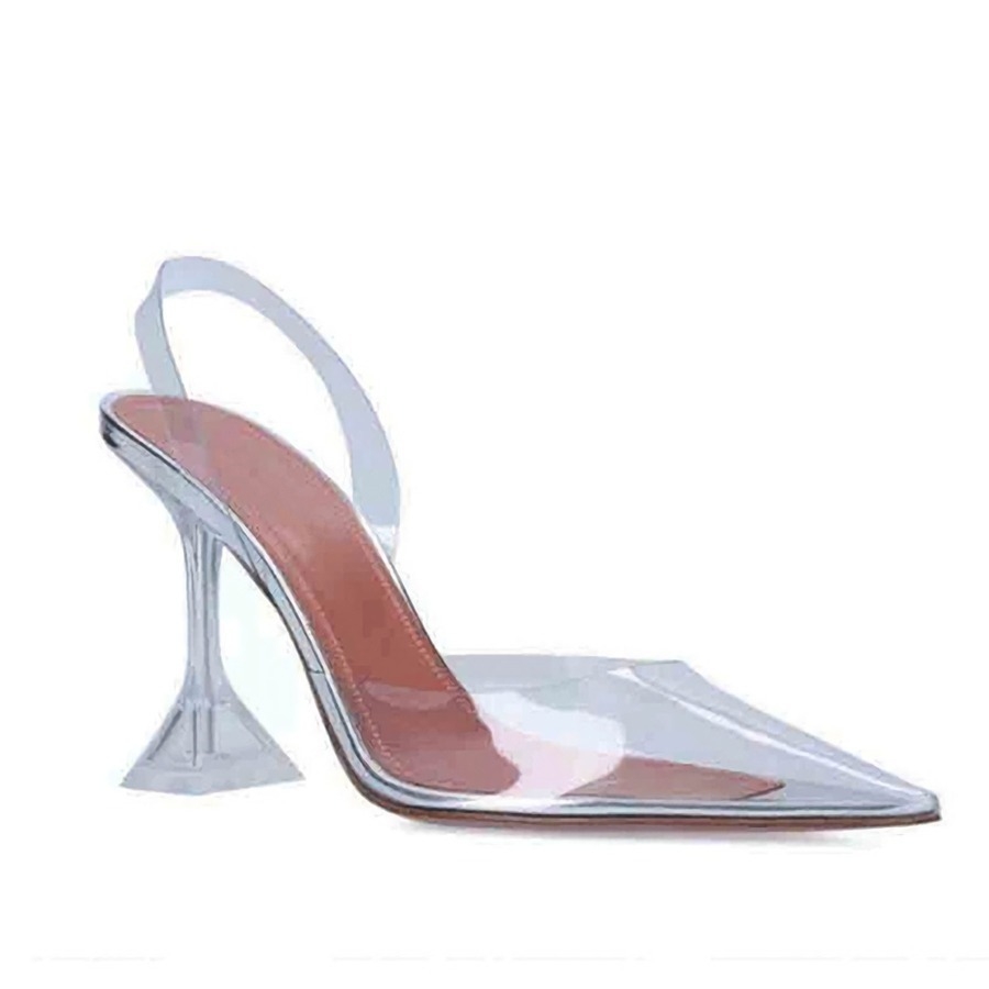 Summer New 3 Colors Transparent Pointed Stylish High-Heel Sandals(Heel Height:9Cm)