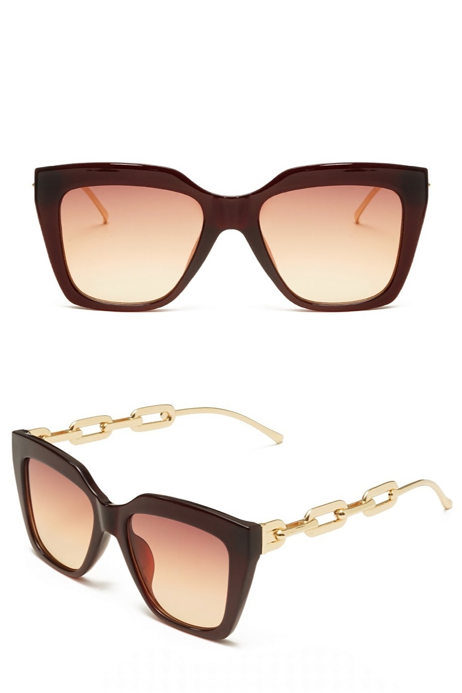 One Pc New Stylish Seven Colors Square Shape Plastic Frame Hollow Decor Metal Glasses Legs Polarized Uv Protection Sunglasses