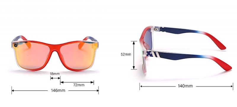 One Pc New Stylish Eleven Colors Square Plastic Frame Polarized Uv Protection Sunglasses