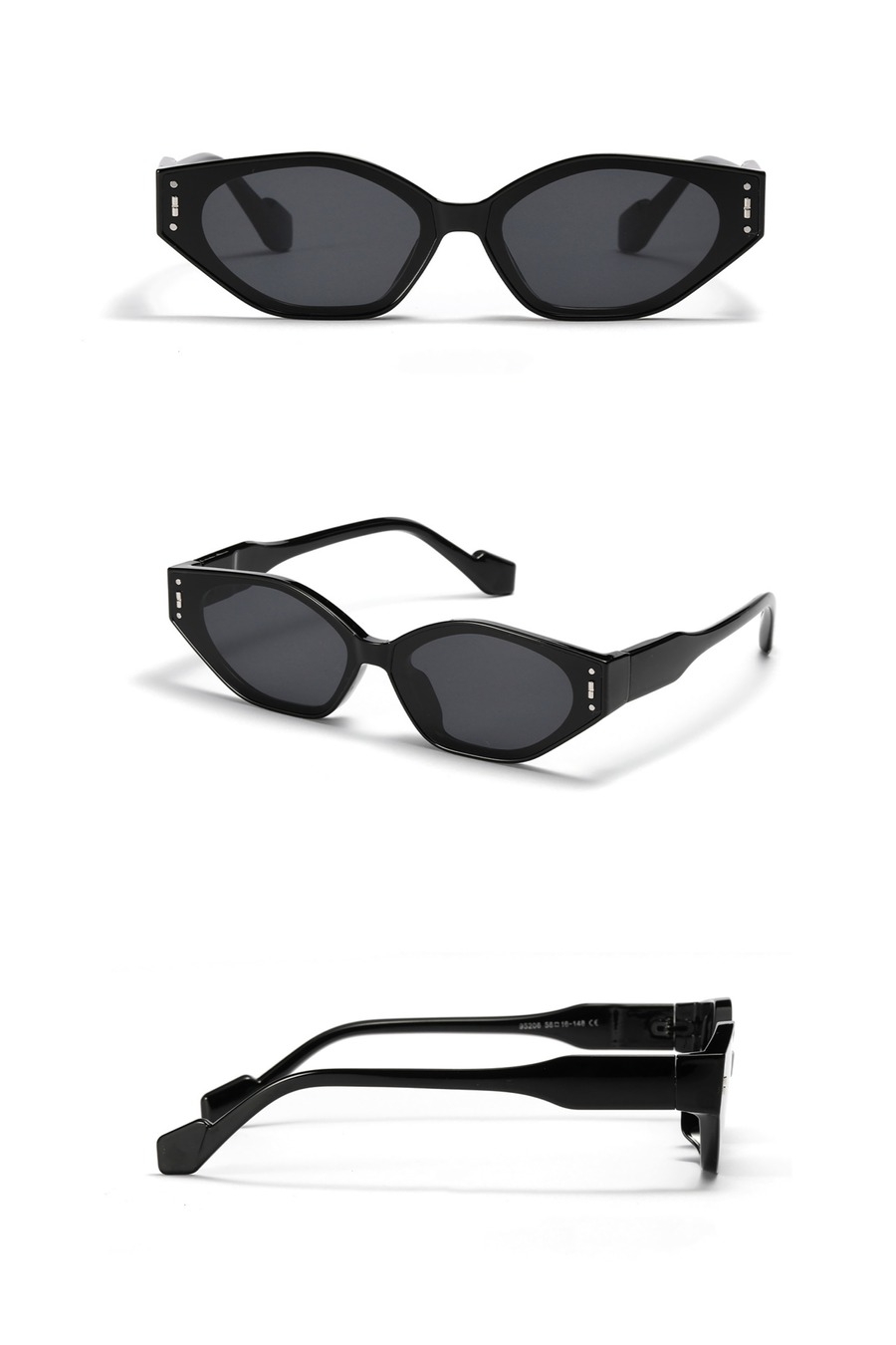 One Pc New Stylish Four Colors Geometry Plastic Small Frame Polarized Uv Protection Sunglasses