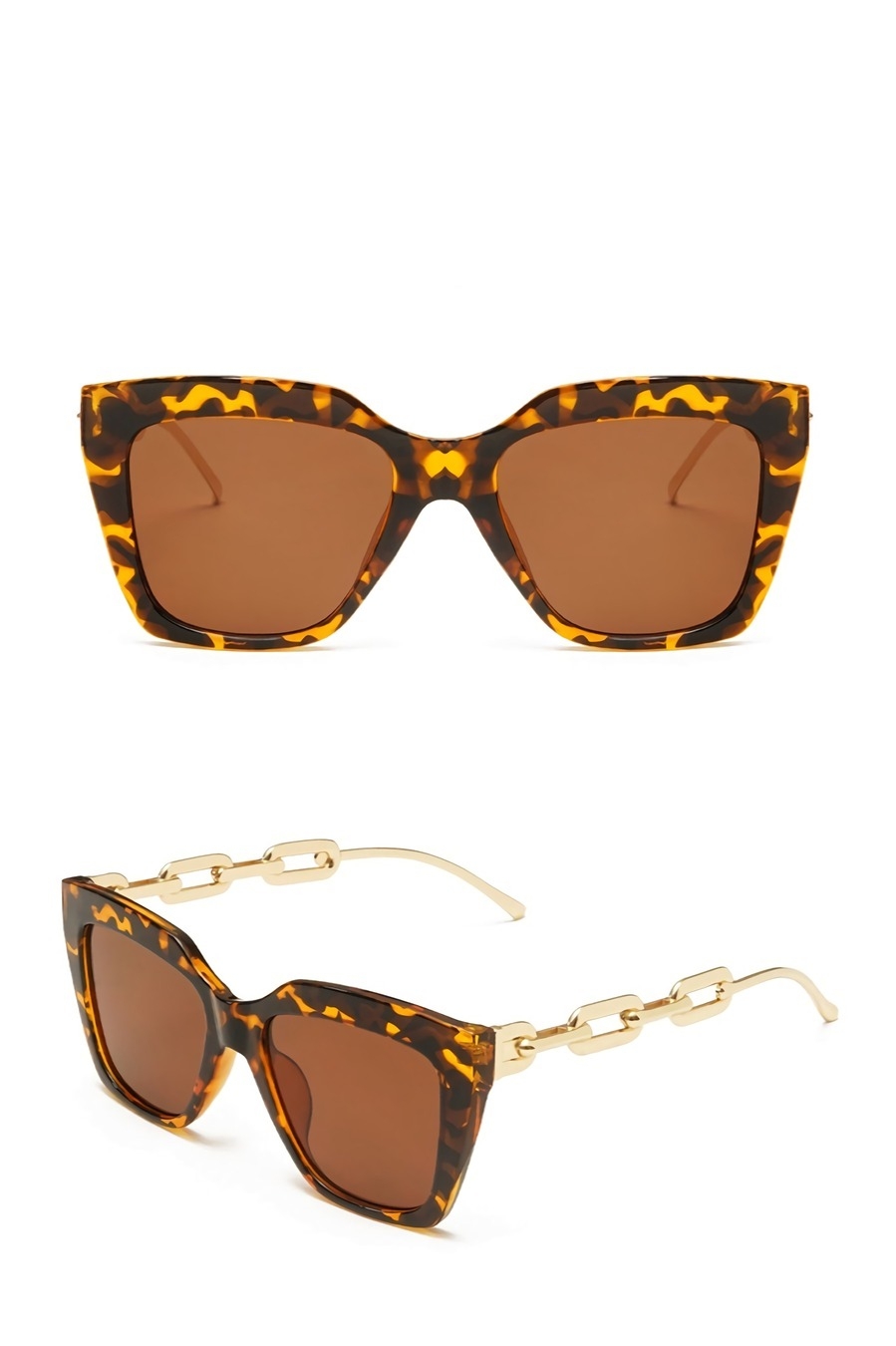 One Pc New Stylish Seven Colors Square Shape Plastic Frame Hollow Decor Metal Glasses Legs Polarized Uv Protection Sunglasses