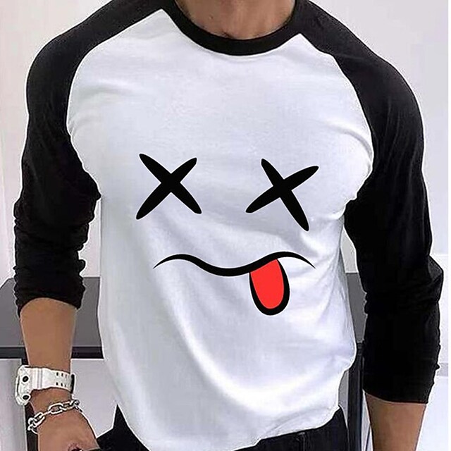 Men's T Shirt Tee Hot Stamping Graphic Grimace Crew Neck Street Daily Print Long Sleeve Tops Designer Casual Fashion Comfortable White