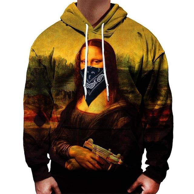 Men's Unisex Pullover Hoodie Sweatshirt Person Graphic Prints Print Daily Sports 3d Print Designer Casual Hoodies Sweatshirts  Brown