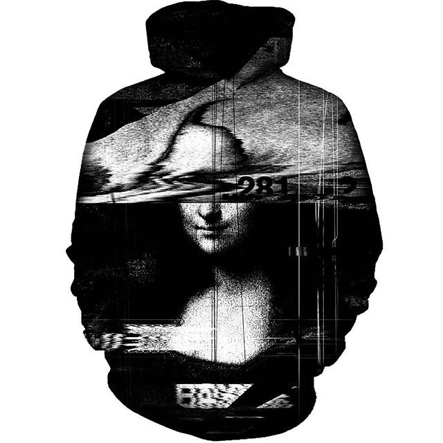Men's Unisex Pullover Hoodie Sweatshirt Person Graphic Prints Print Daily Sports 3d Print Designer Casual Hoodies Sweatshirts  Black