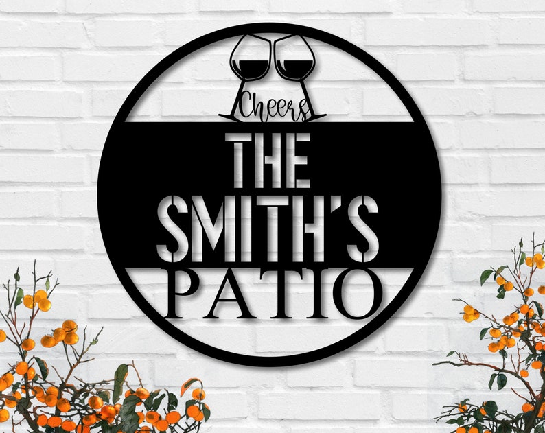 Personalized Patio Sign- Metal Wall Decor-Wedding Sign - Make it your own-Personalized Gift-Storefront Sign-backyard bar Sign