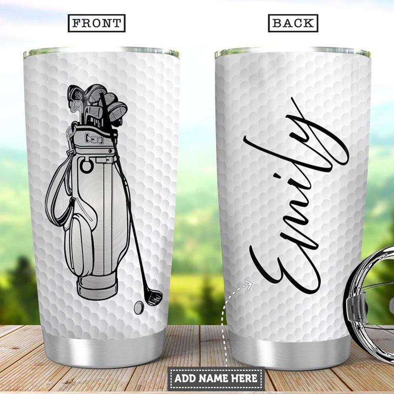 Personalized Golf Metal Style Stainless Steel Tumbler 20Oz