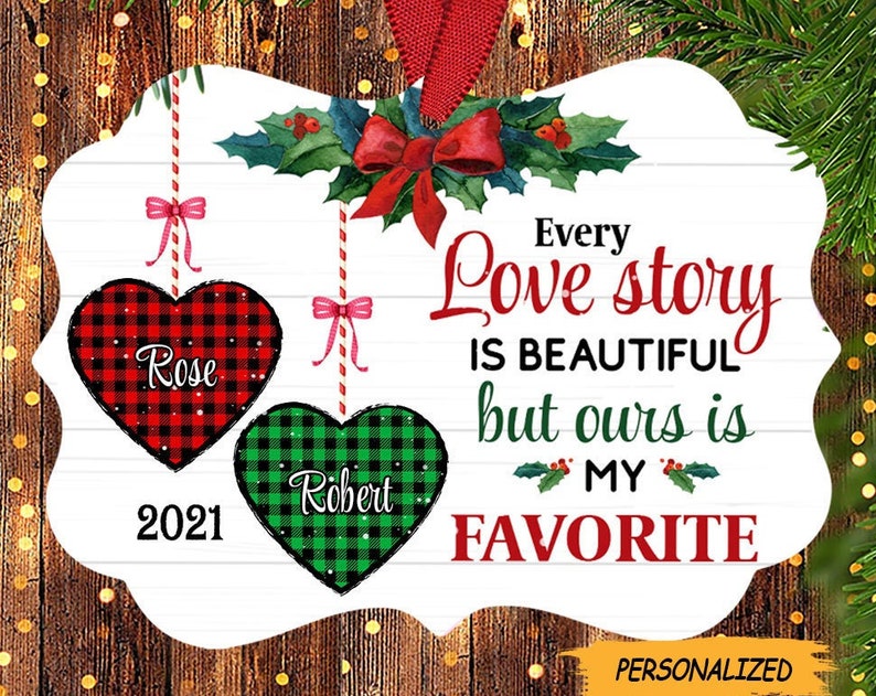 Personalized Christmas Couple Benelux Ornament, Anniversary Gift, Couple Gift, Newlywed Gift, Our First Christmas, Gift For Couple