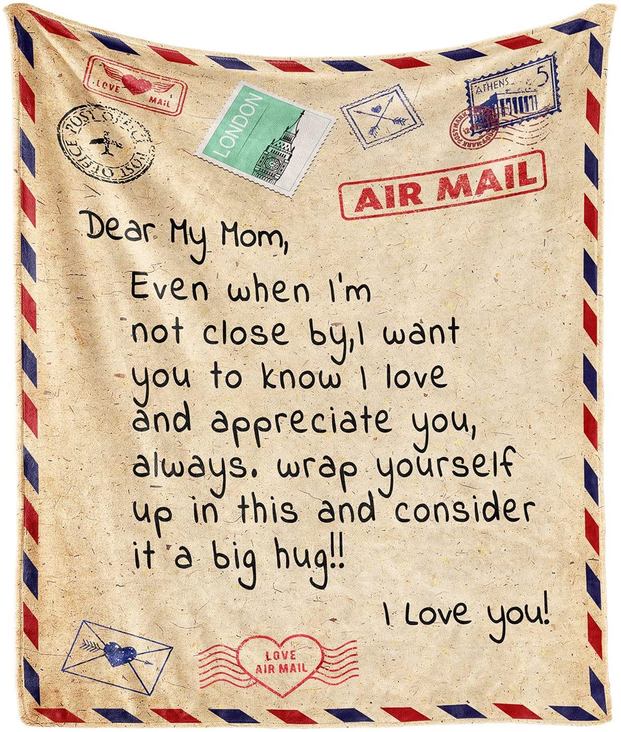 Best Gifts for Mom Gifts for Mom from Daughter Son Christmas Mothers Day to My Mom Blanket Gift Love Letter