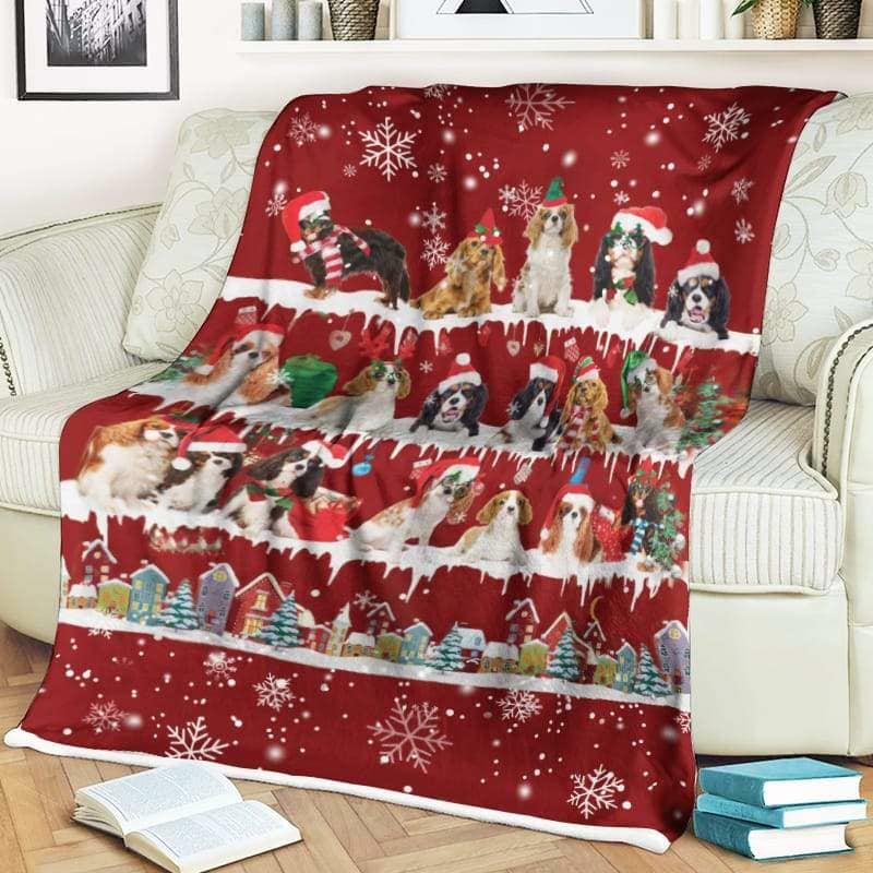 Cavalier King Charles Spaniel Merry Christmas Noel Blanket Gift For Dog Lovers, Gift For Christmas, Birthday Gift
