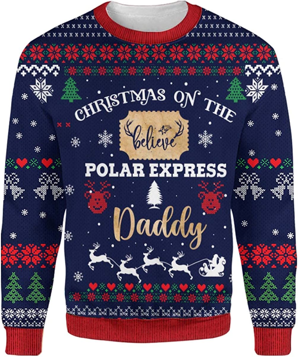 Personalized Family Matching Christmas Sweatshirt for Adults and Kids,Ugly Christmas Sweater Pullover Movie Sweatshirt