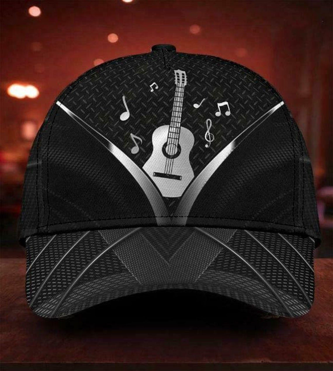 Guitar Hat Classic Cap, Music Lover Baseball Cap, Personalized Cap For Women Men Adults Hat