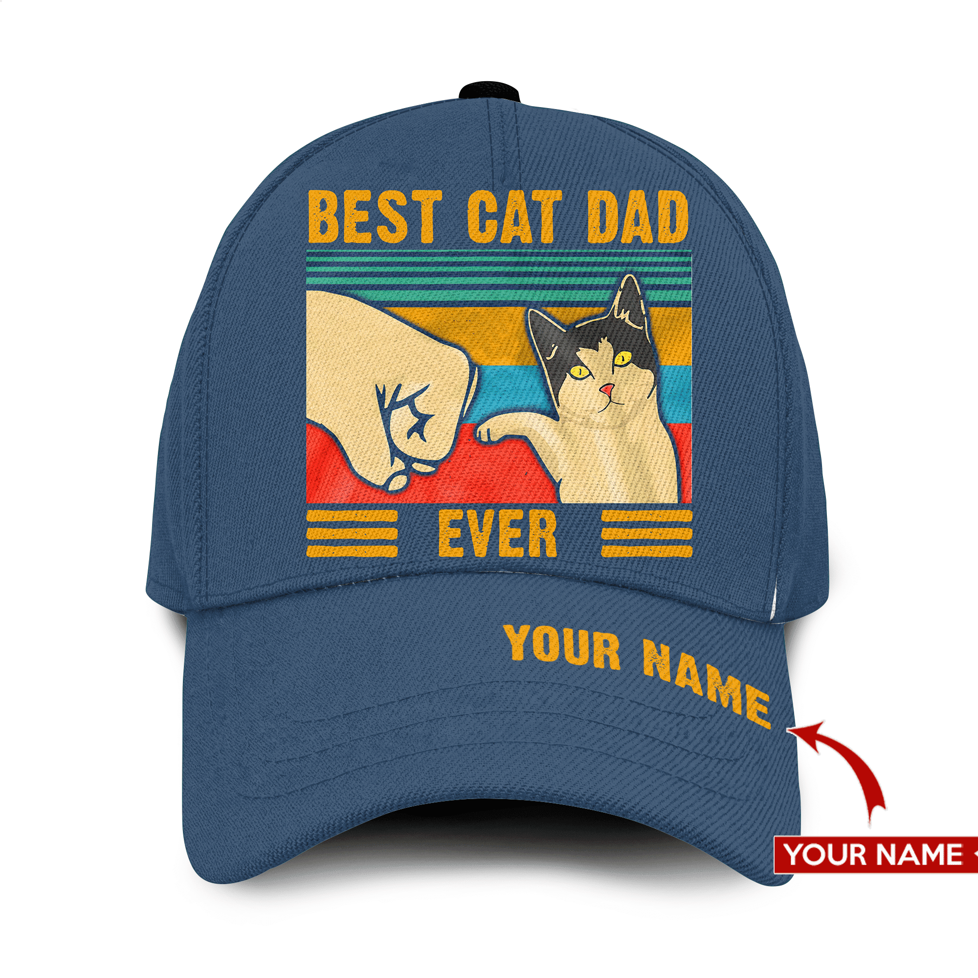 Personalized Best Cat Dad Ever Hat Classic Cap Hat