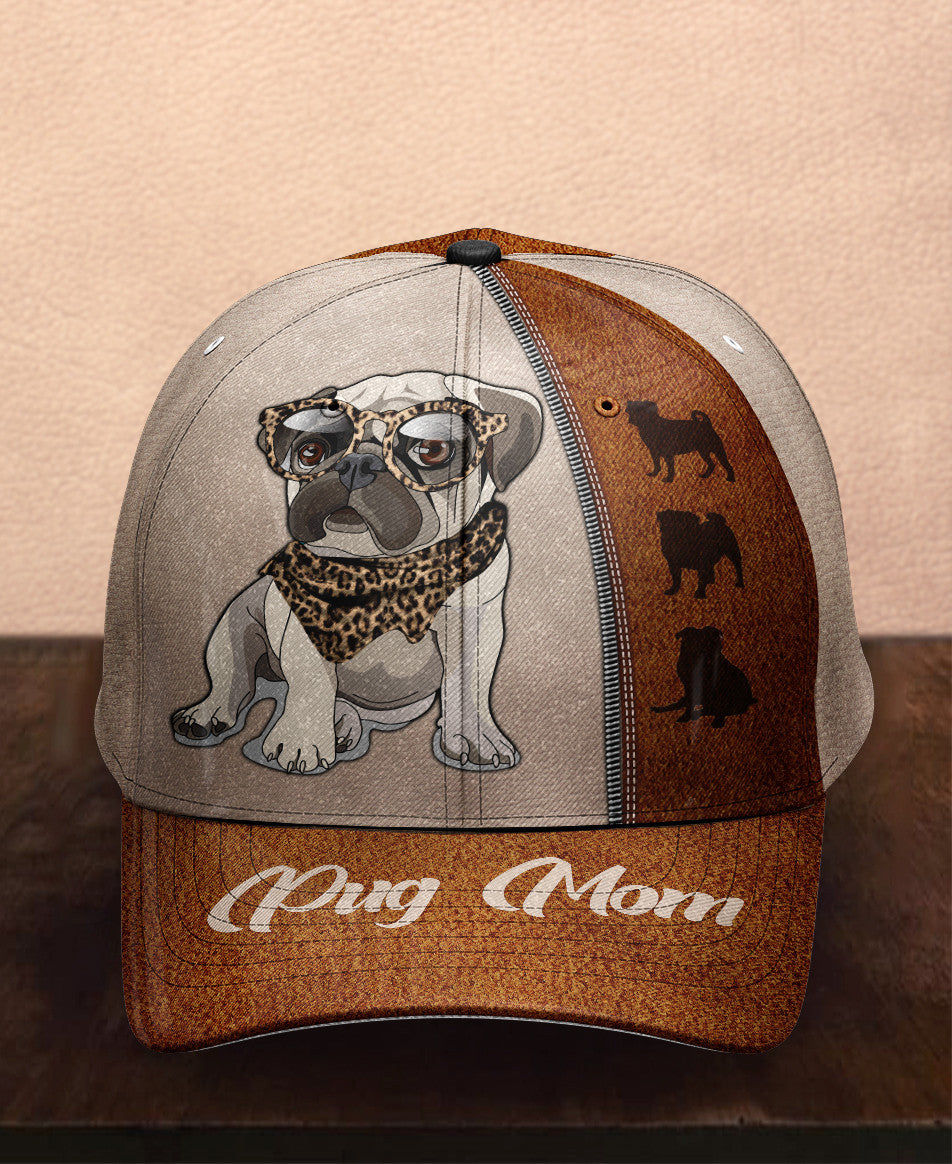 Custom Name Pug Mom Hat Classic Cap Hat