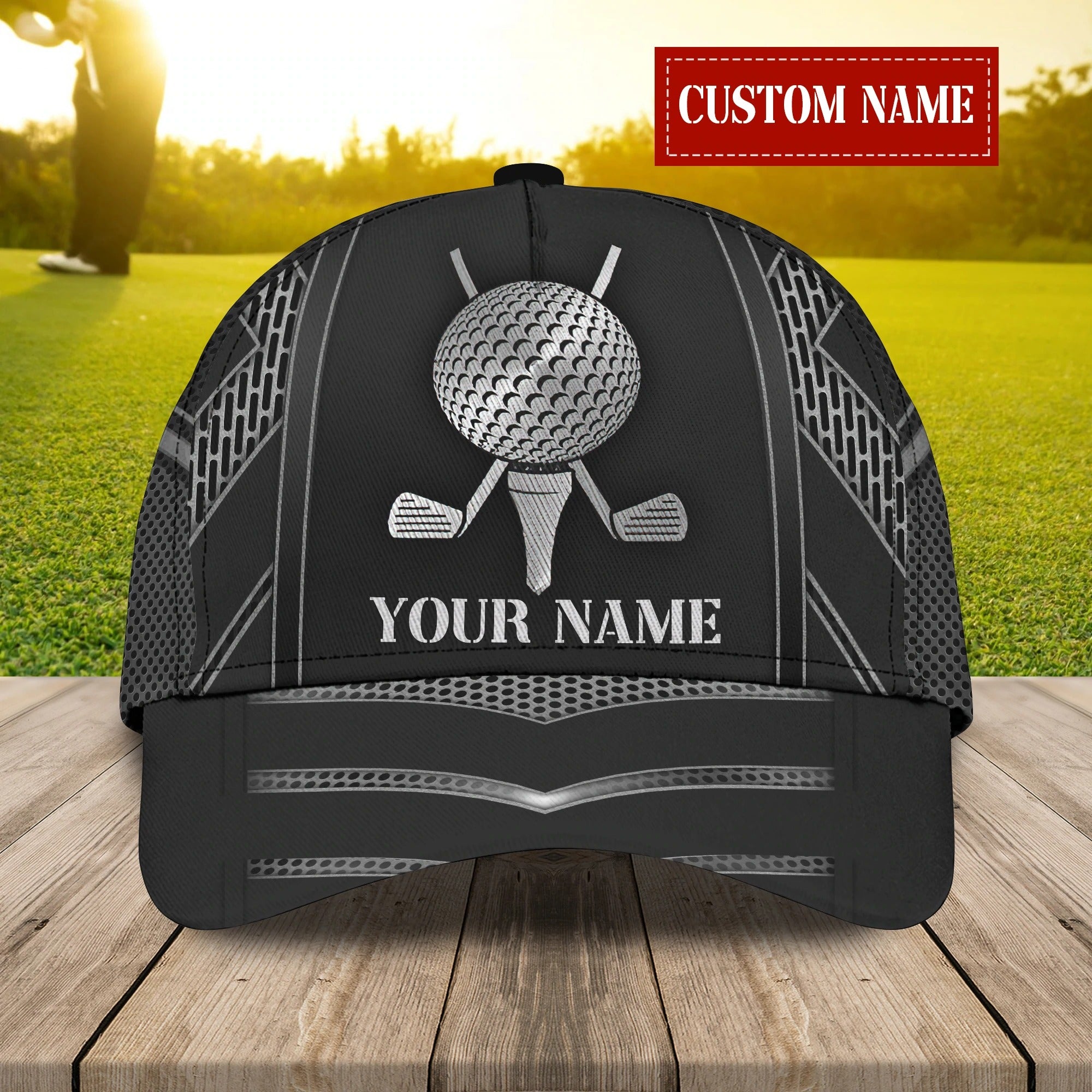 Personalized With Name Mens Golf Hat, Full Print Baseball Cap For Golfer, All Over Print Golf Caps Hat