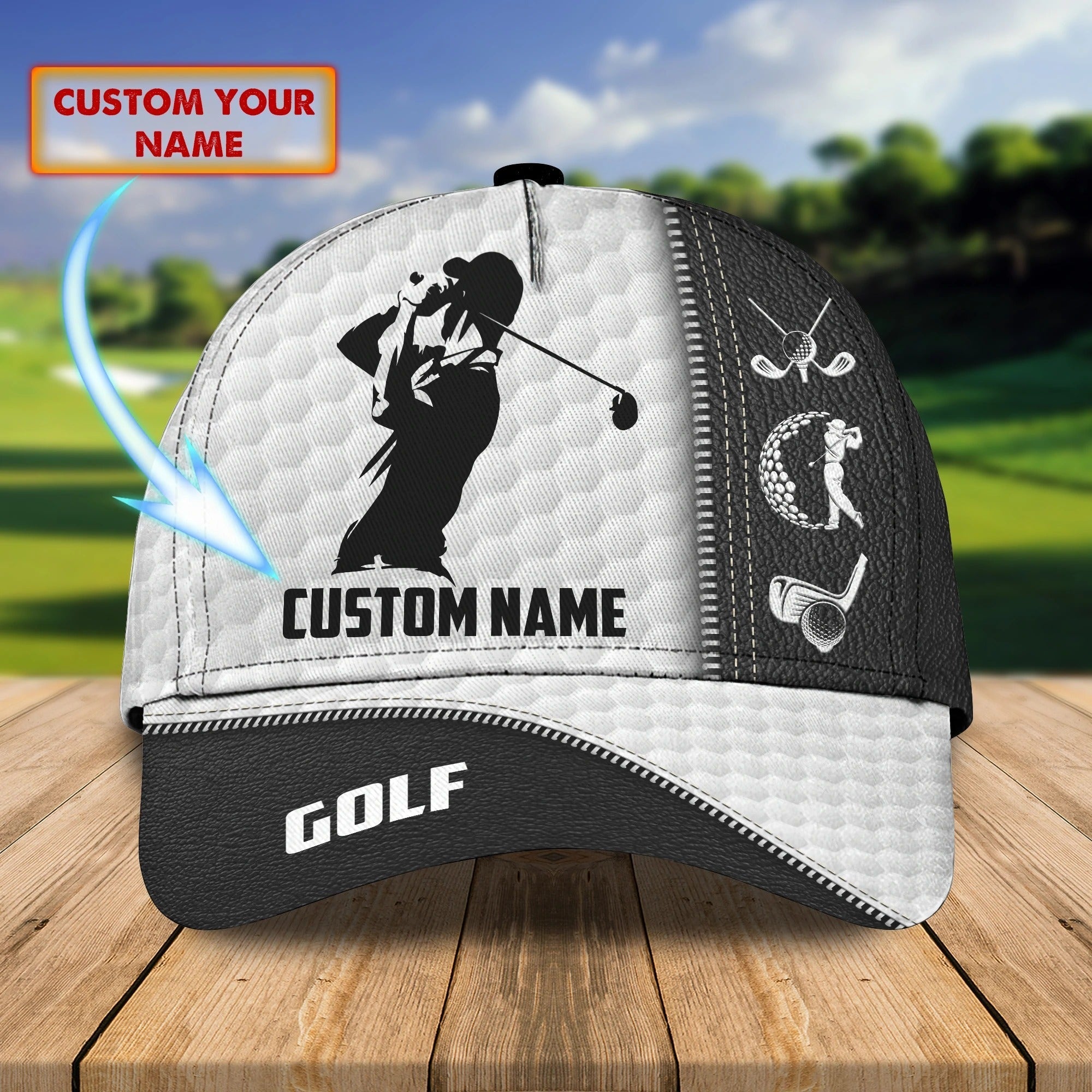 Customized All Over Print Classic Cap For Golf Mens, Dad Golf Cap Hat, Christmas Gift For Golf Lover Hat